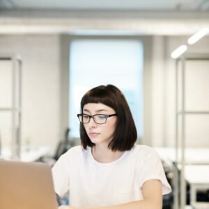 woman at computer